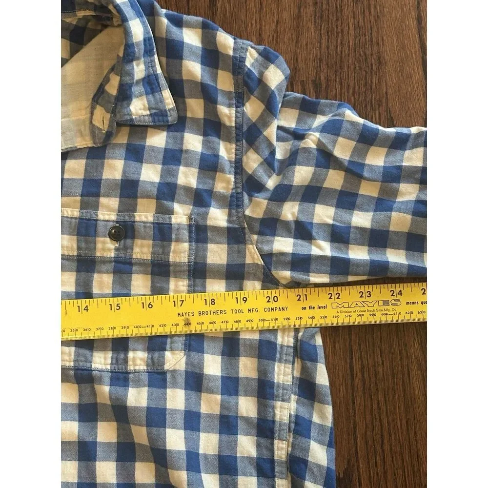 J Crew Dress Shirt Plaid Tailored Fit Long Sleeve Button‎ Up Casual Mens Large